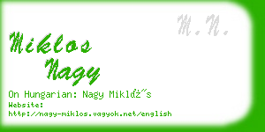 miklos nagy business card